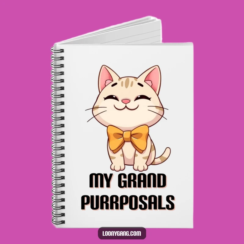 Funny Cat Bowtie Notebook - Hilarious Journal for Creative Felines