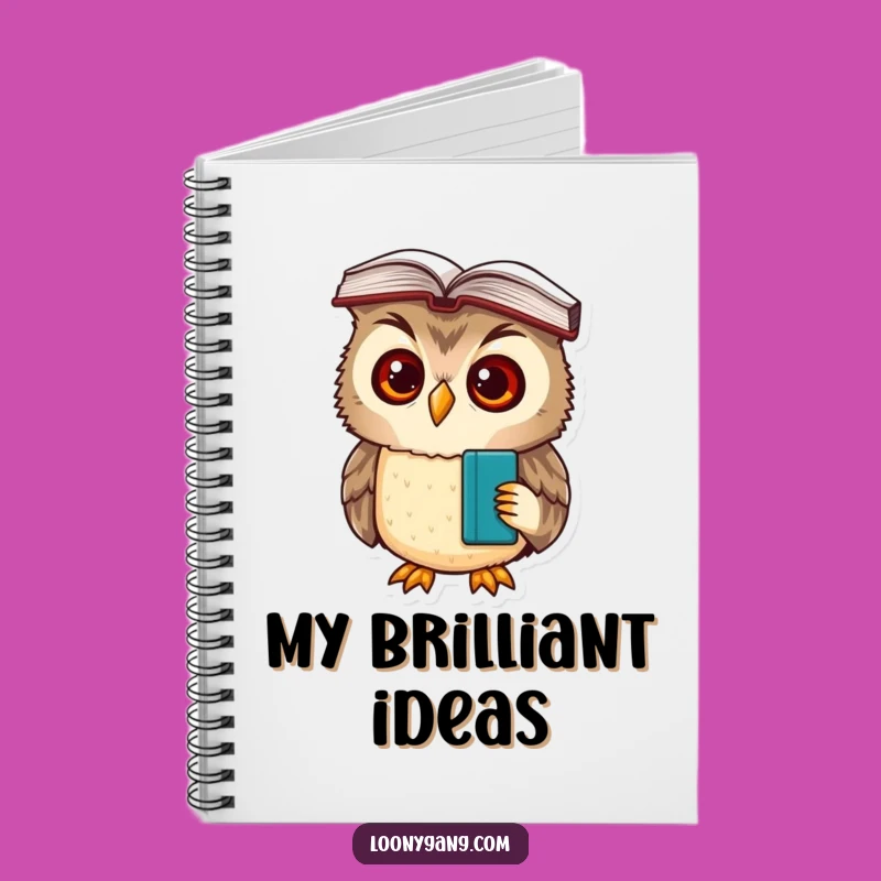 Funny Owl Cub Book Head Notebook - Bewildered Scholar Journal