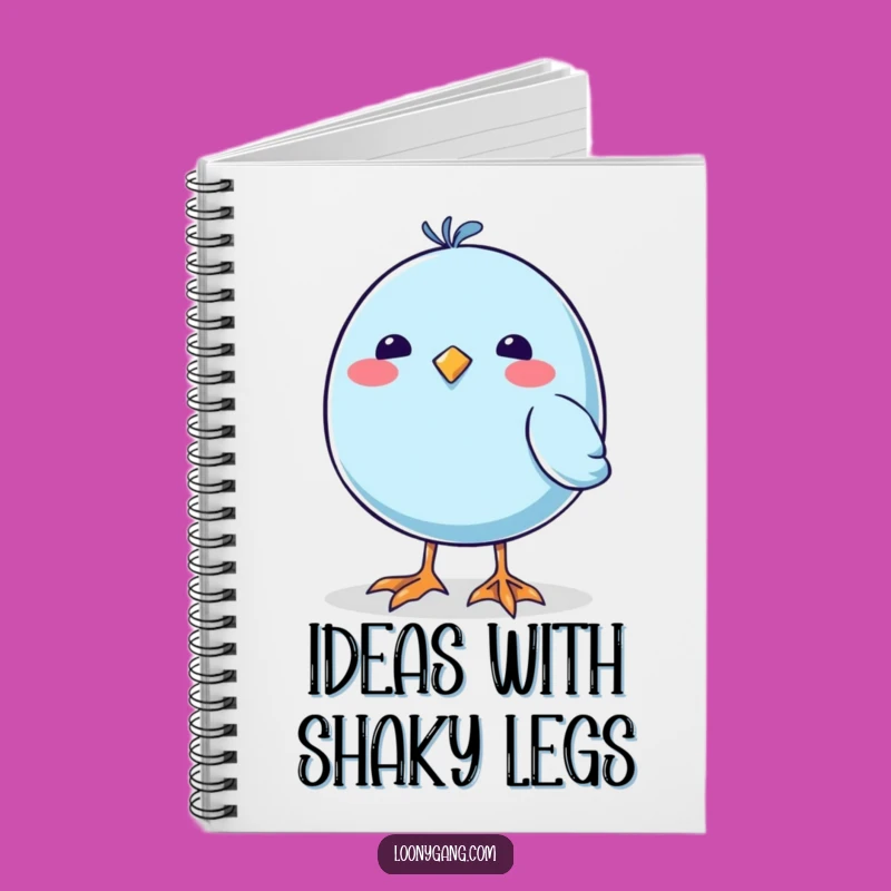 Funny Wobbly Feet Blue Bird Notebook: Jot Down Ideas With This Hilarious Stationery