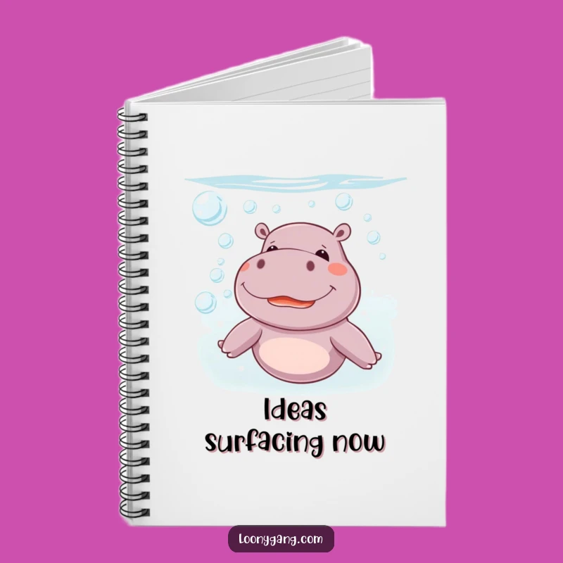 Funny Giggling Hippo Bubble Notebook: Jot Down Laughs, Creative Funny Gift