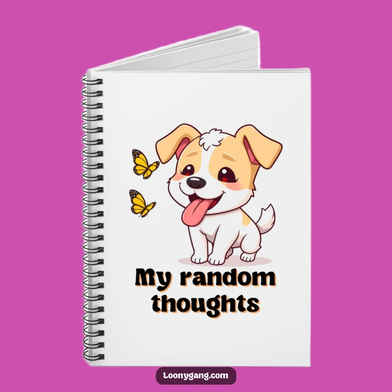 Funny Dog Butterfly Notebook - Hilarious Journal for Pup Adventures