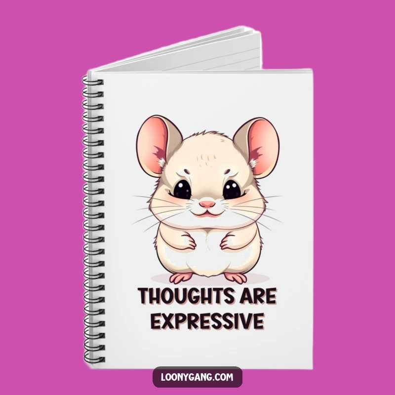 Funny Chinchilla Notebook: Funny Face Journal, Comical Stationery Gift
