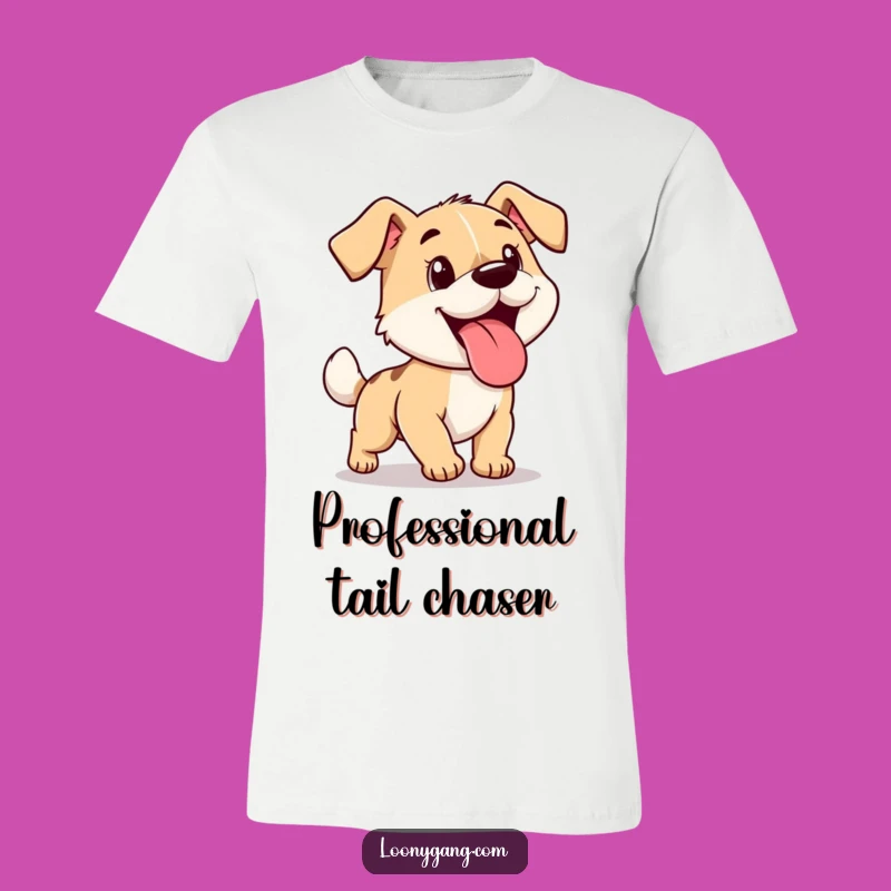 Funny Dog Chasing Tail T-Shirt: Hilarious Pup Apparel for Fun Times