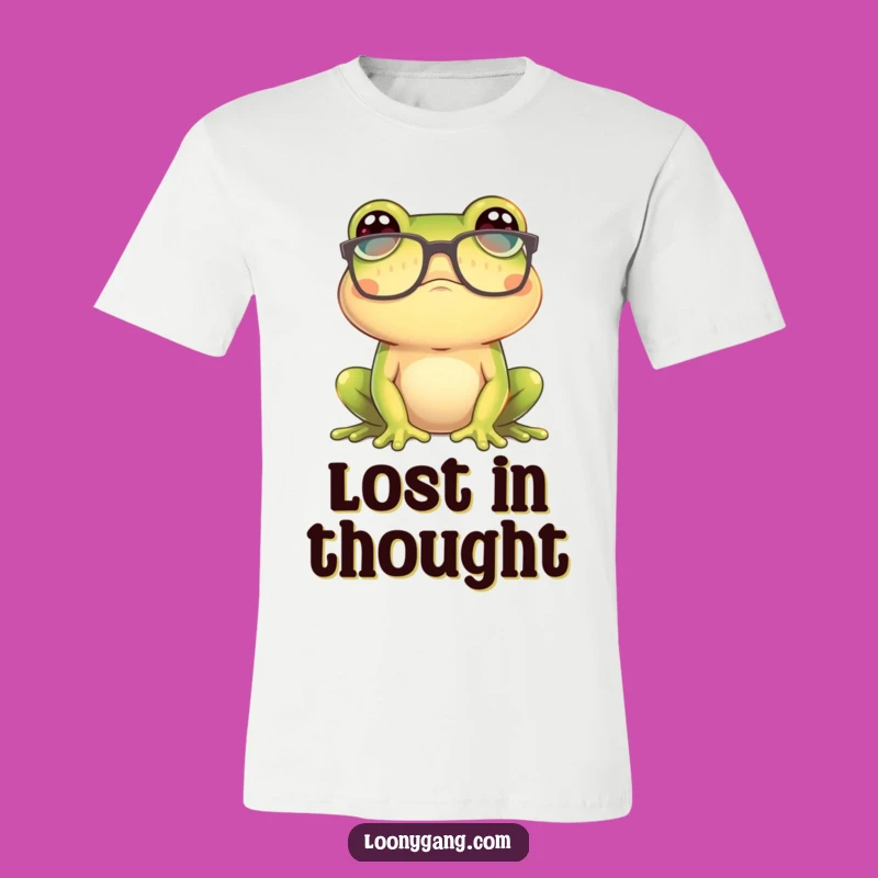 Funny Confused Frog Glasses Tee: Puzzled Style, Hilarious Funny Gift