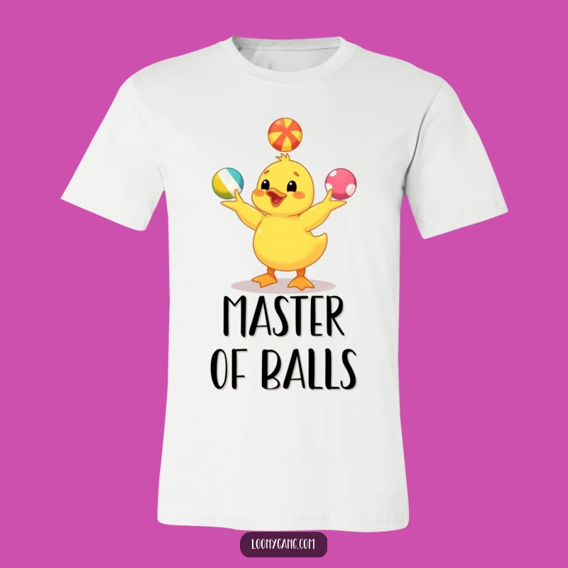 Funny Yellow Duckling T-Shirt: Juggling Fun, Playful Apparel Gift