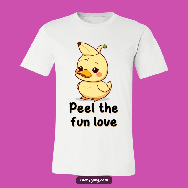 Funny Dorky Duckling T-Shirt: Banana Peel Style, Quirky Gift