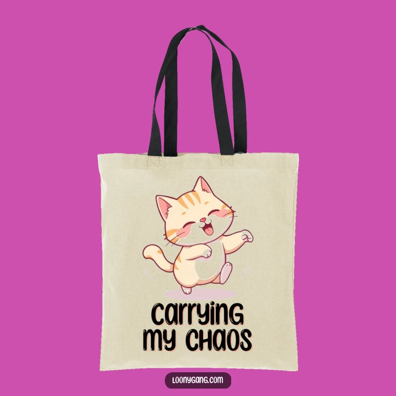 Funny Cat Tail Tote Bag - Dizzy Spin Accessory, Practical Cat Gift