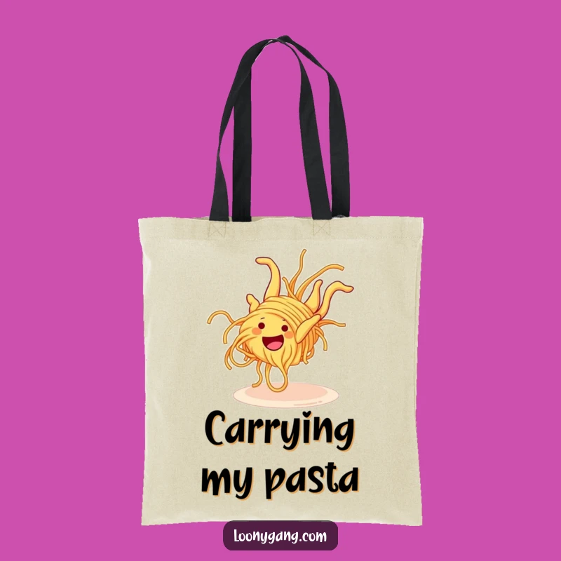 Funny Spaghetti Somersault Tote Bag: Spacious Noodle Carryall, Chic Funny Gift