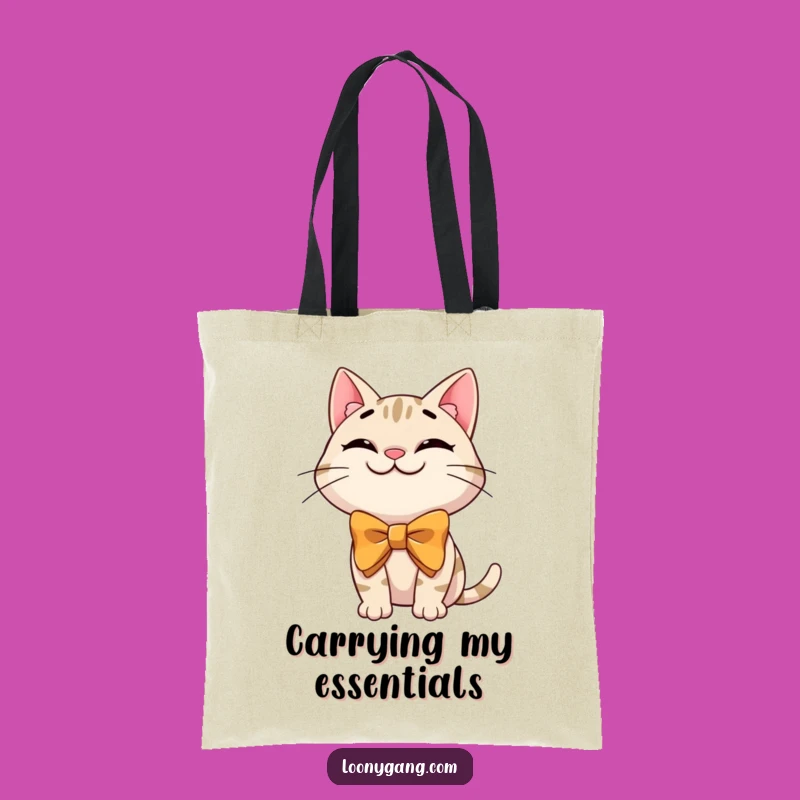 Funny Cat Bowtie Tote Bag - Stylish and Hilarious Carry-All