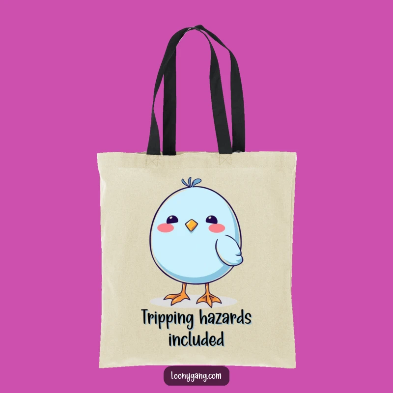 Funny Wobbly Feet Blue Bird Tote Bag: Carry Your Laughs With This Hilarious Accessory